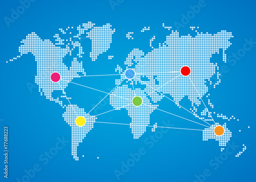 Concept of world map network