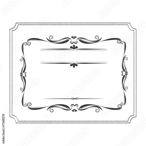 Frame of calligraphic vinta...