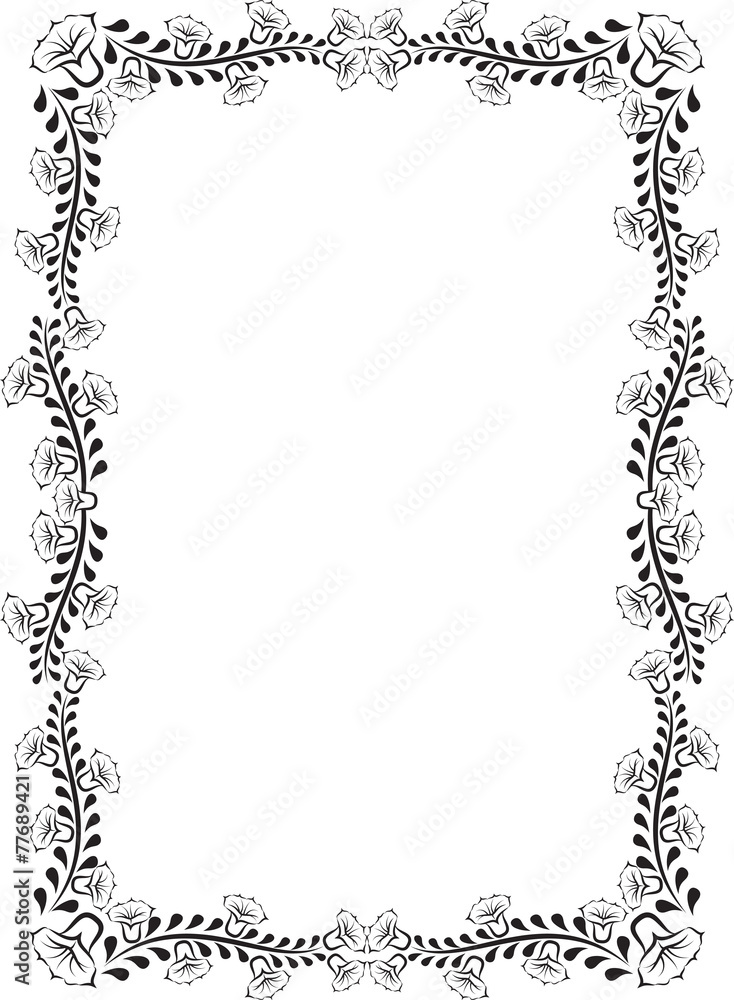 floral frame with narcissus floral frame with narcissus