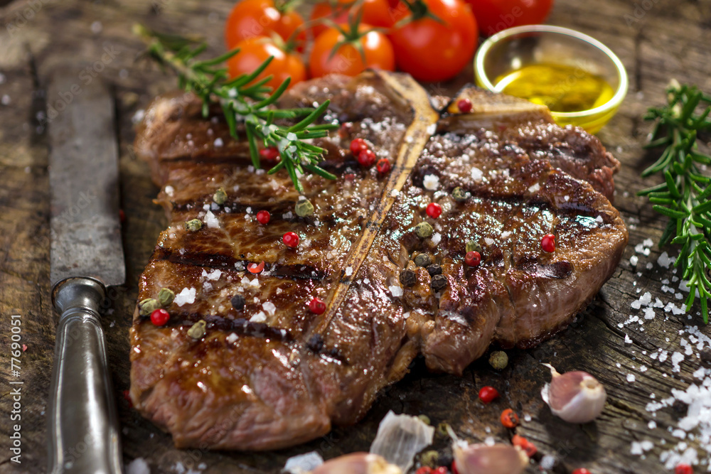 Obraz na plátně T-bone steak