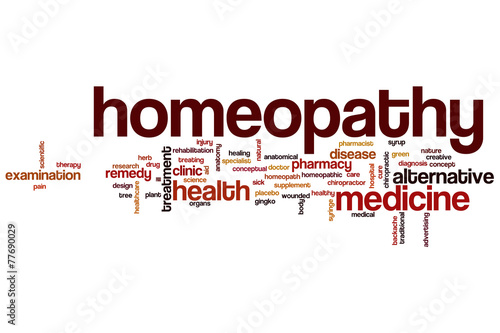 Homeopathy word cloud photo