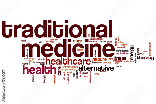 Obraz na plátně Traditional medicine word cloud