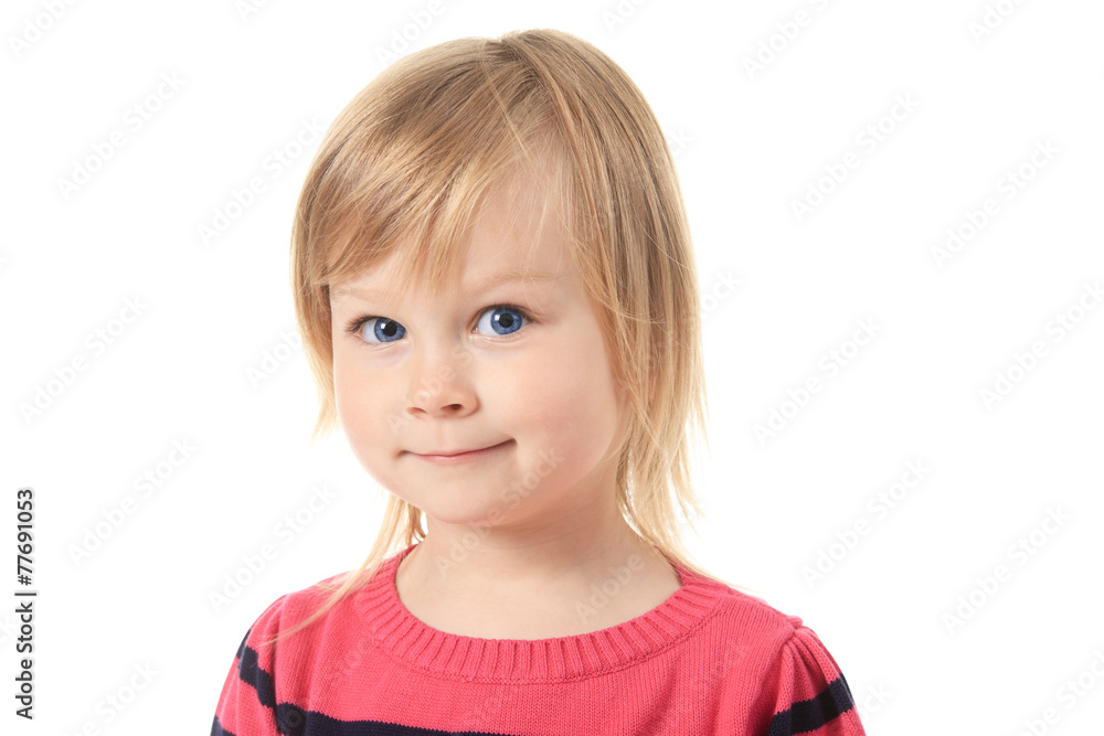 Beautiful little girl with great blue eye Beautiful little girl with great blue eye