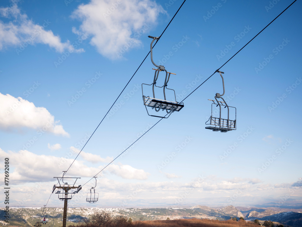 ski lift on ski resort