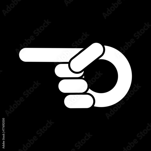 Finger pointer symbol, vector