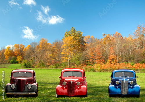 colorful classic cars