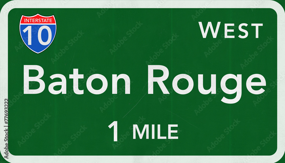 Baton Rouge USA Interstate Highway Sign