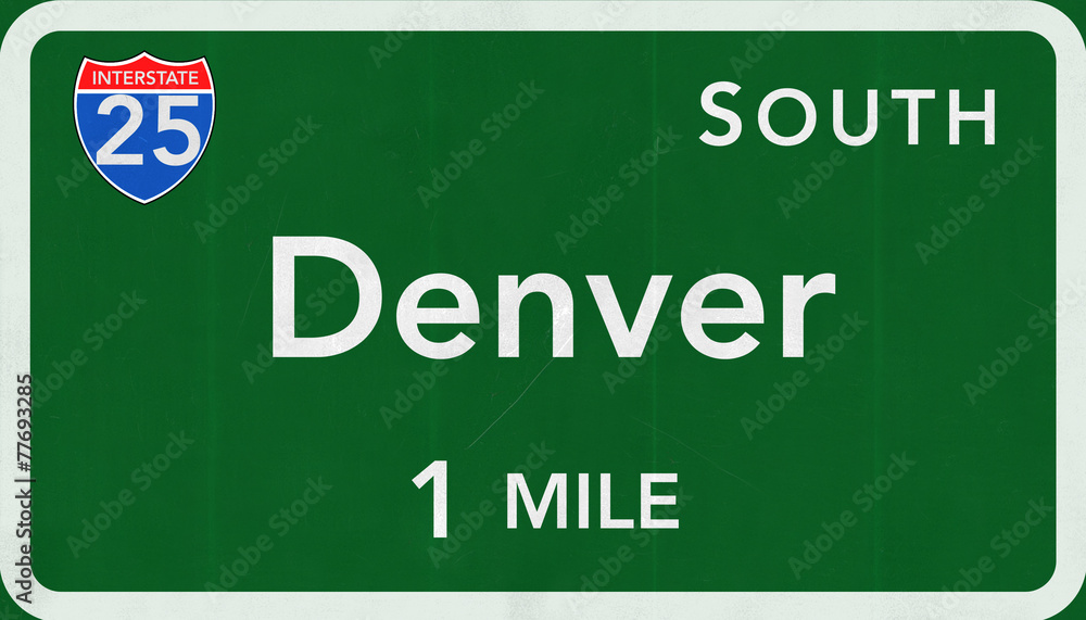 Denver USA Interstate Highway Sign