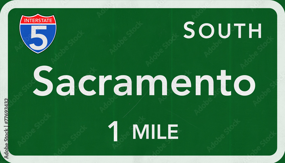 Sacramento Interstate Highway Sign