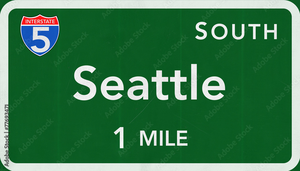 Seattle Interstate Highway Sign