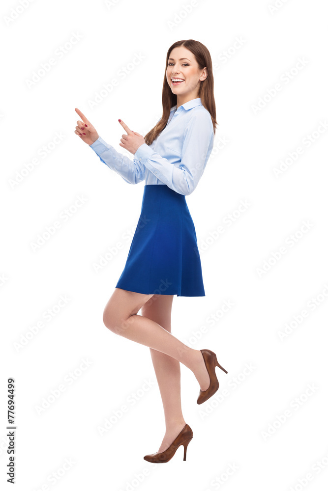 Attractive woman pointing Attractive woman pointing