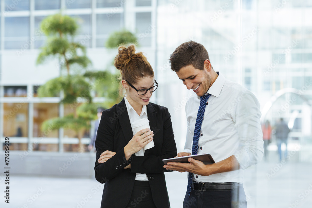 Business people having casual meeting with coffee Business people having casual meeting with coffee