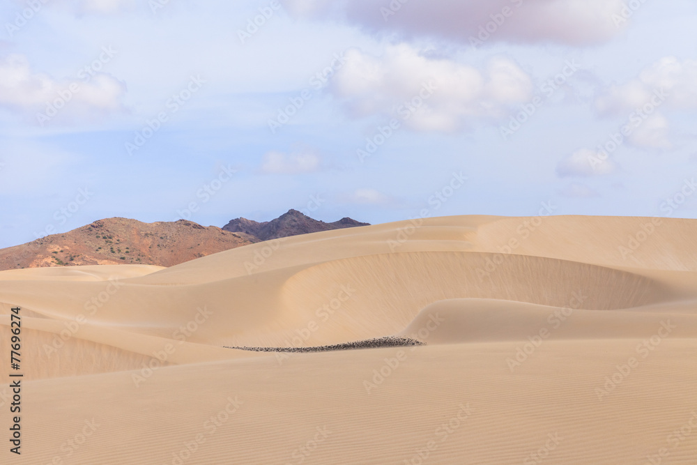 Sand desert in Viana Boavista, Cape Verde
