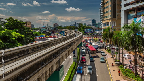 day traffic street 4k time lapse from kuala lumpur malaysia
 photo