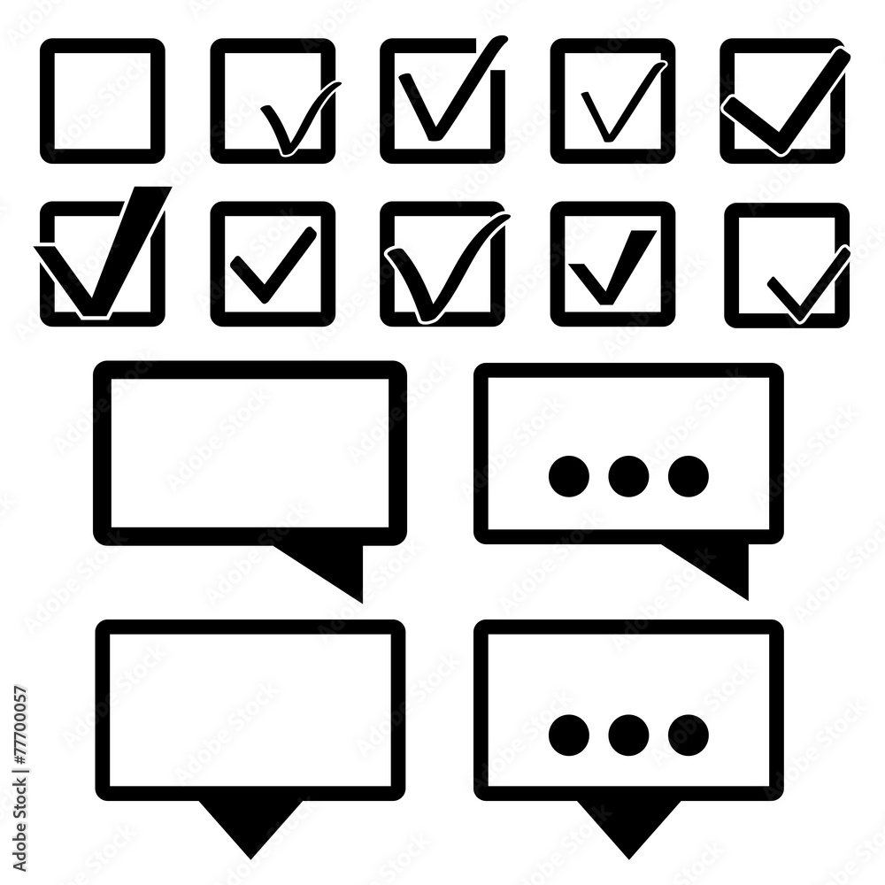 Check mark buttons. Vector illustration. Check mark buttons. Vector illustration.