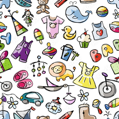 Baby seamless pattern for your design