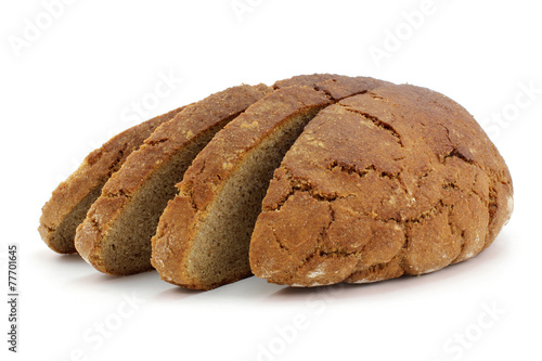 Rye bread sliced photo