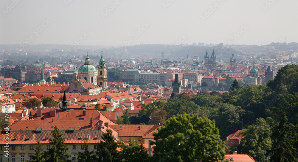 Prague - outlook over the town from Petrin hill