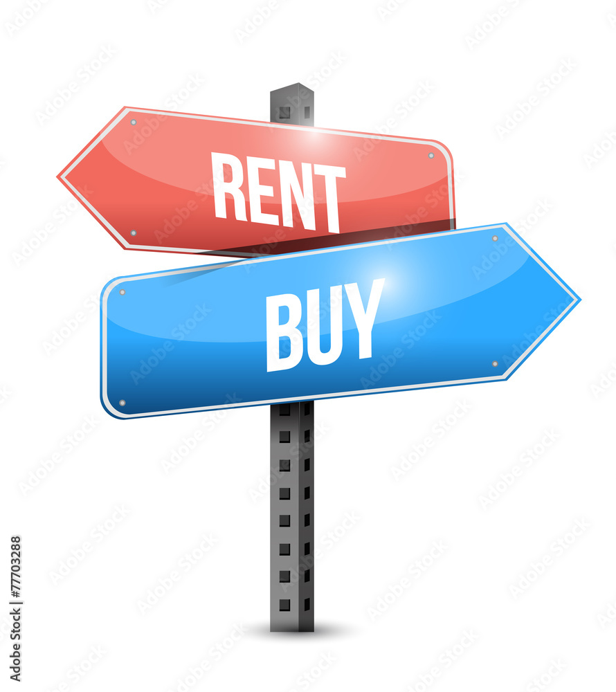 rent or buy sign illustration design rent or buy sign illustration design