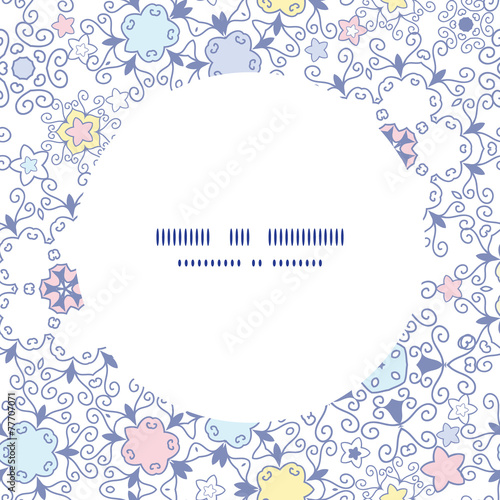 Vector ornamental abstract swirls frame seamless pattern
