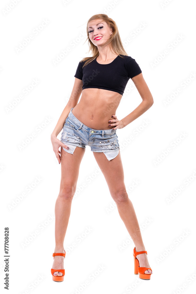 portrait of sexy young blond woman isolated on white portrait of sexy young blond woman isolated on white