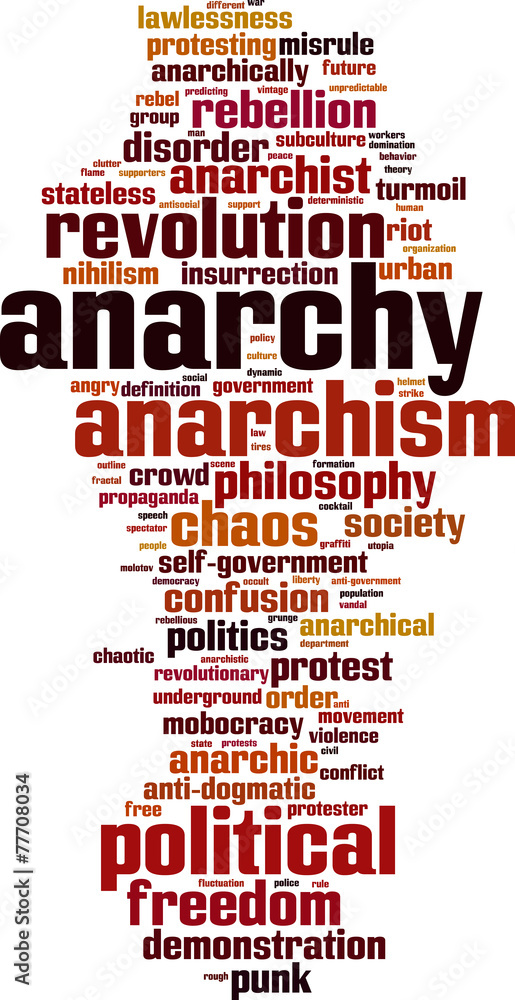 Anarchy word cloud concept. Vector illustration Anarchy word cloud concept. Vector illustration