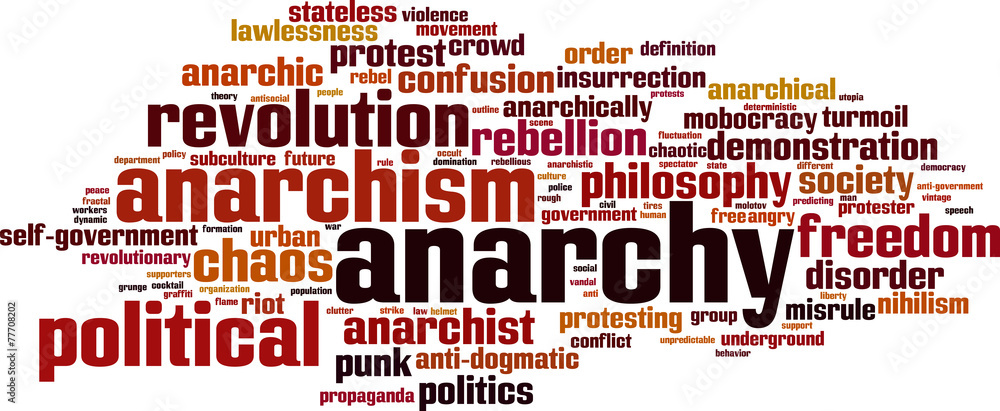 Anarchy word cloud concept. Vector illustration