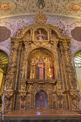 Seville - Side altar in baroque Church of El Salvador