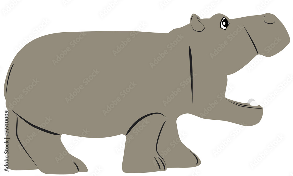 Obraz premium Hippo Cartoon