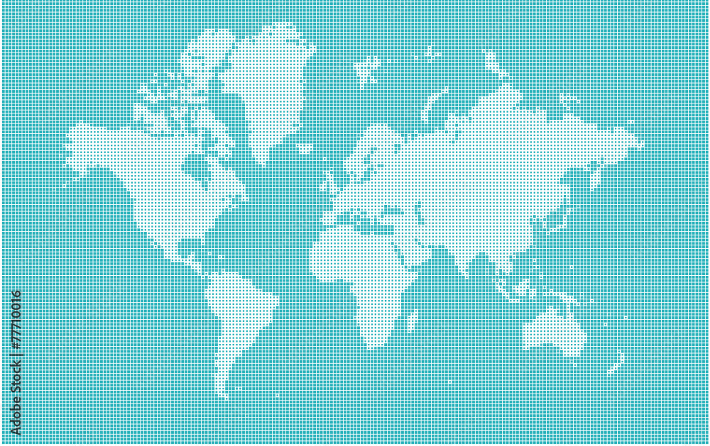 Cartina del mondo a pixel, astratta, internet Cartina del mondo a pixel, astratta, internet