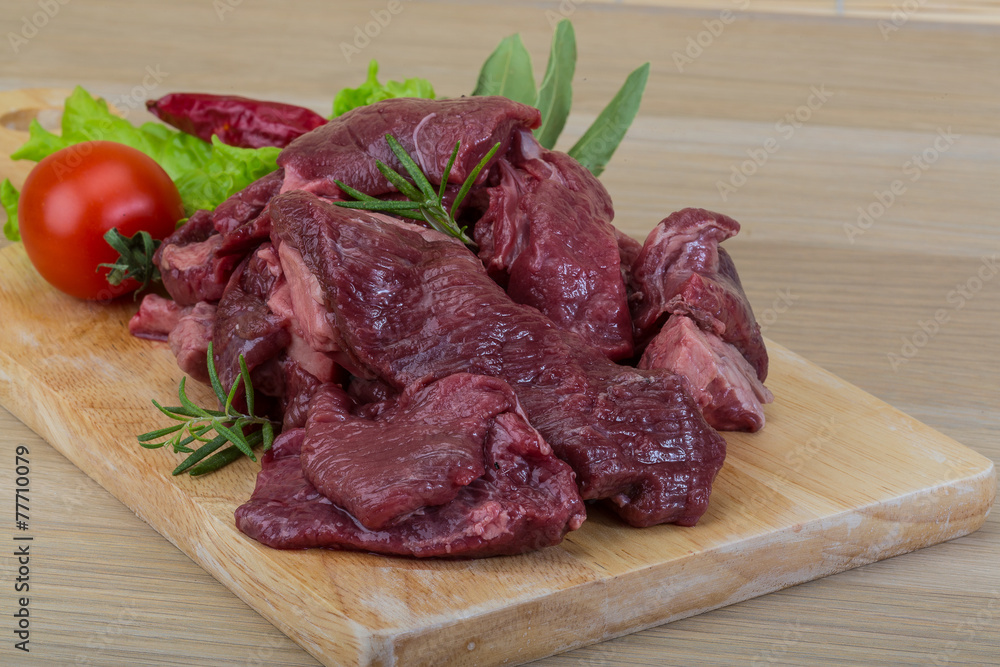 Raw venison