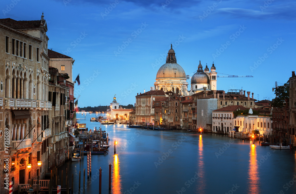 Grand Canal and Basilica Santa Maria della Salute, Venice, Italy