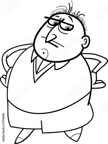 boss or man coloring page