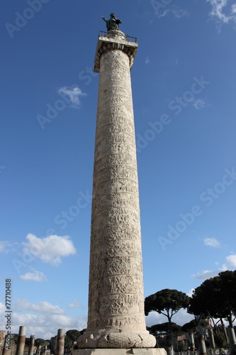 Trajan column in Rome, Italy
