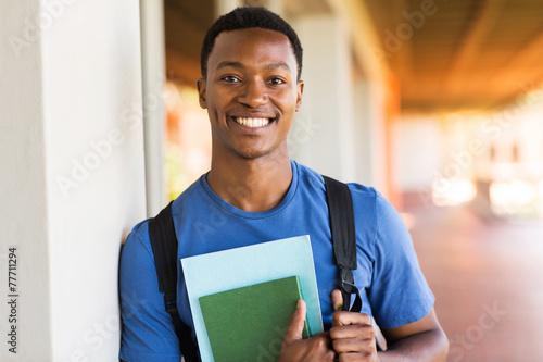 Photo african male university student portrait