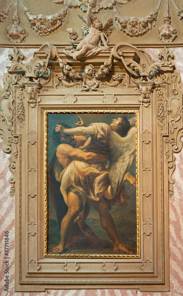 Bologna - Battle of Jacob with the angel in st. Dominic church