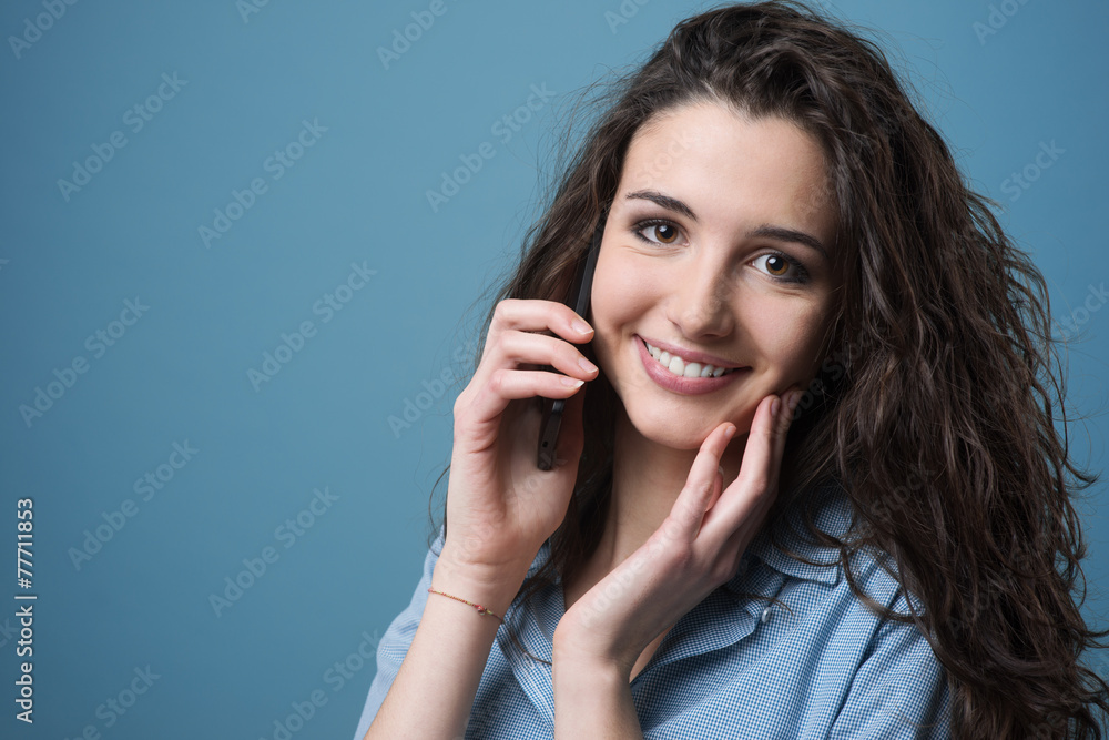 Cute girl having a phone call Cute girl having a phone call