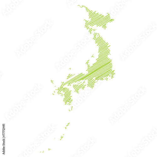 Landkarte *** scribbled Japan