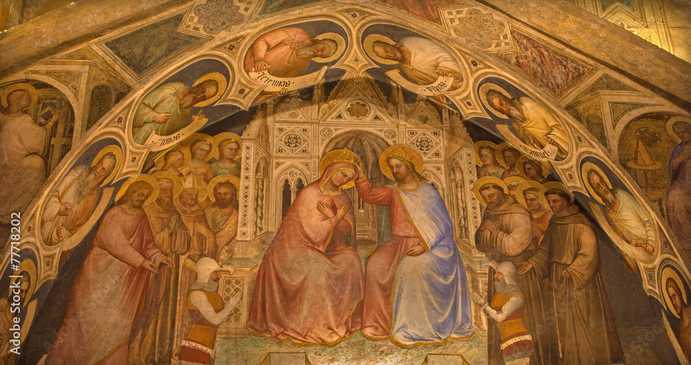Padua - The fresco of the Coronation of Virgin Mary