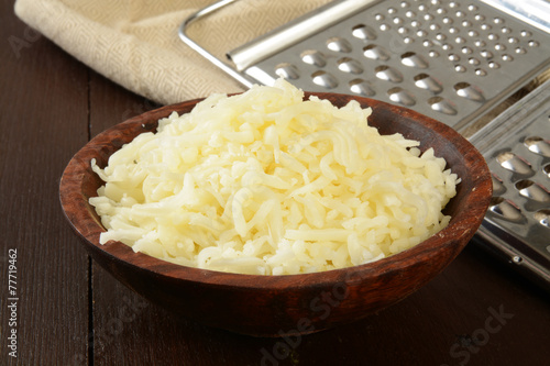 Grated swiss cheese