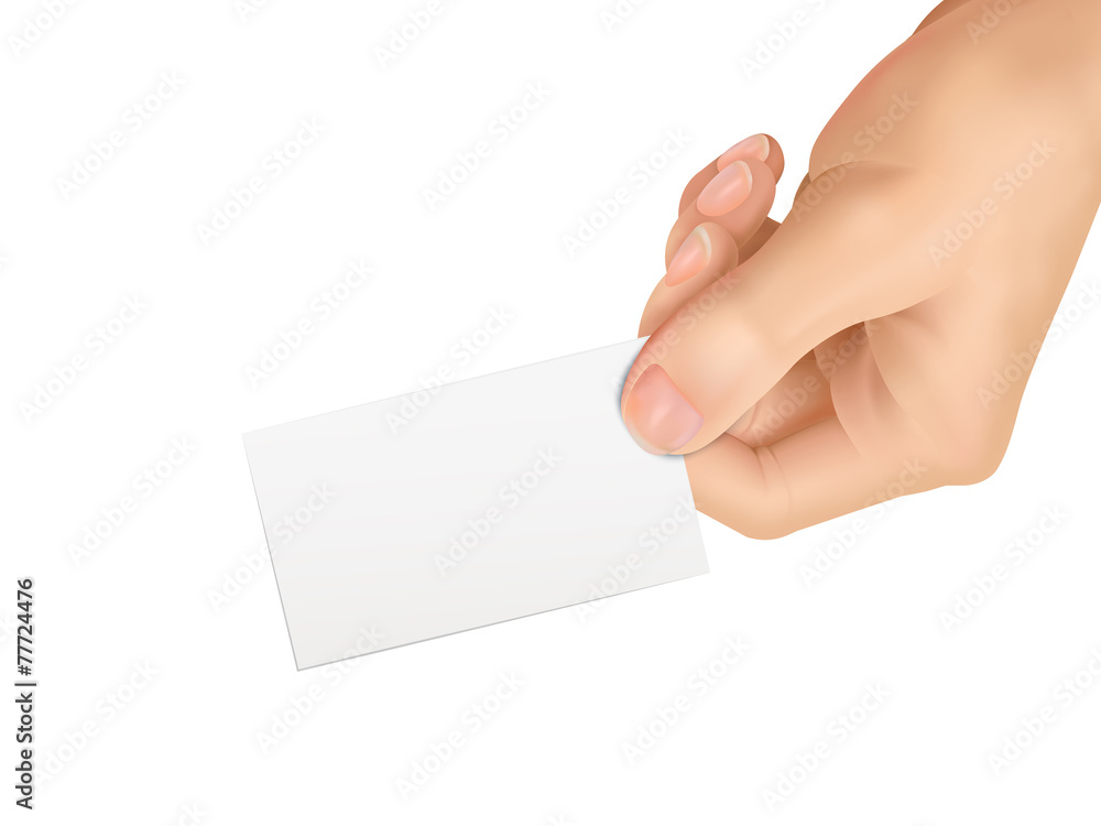business concept: hand holding a business card business concept: hand holding a business card