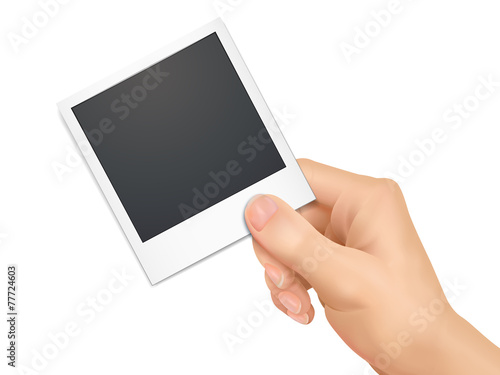 3d hand holding a photo