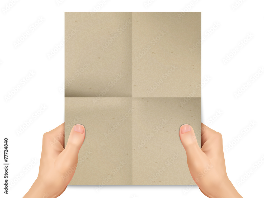 business concept: 3d hands holding brown paper business concept: 3d hands holding brown paper