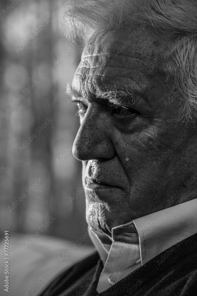Fototapeta premium Senior man crying