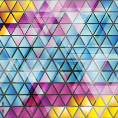Abstract glossy triangles vector pattern