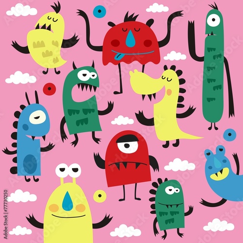 monsters pattern design