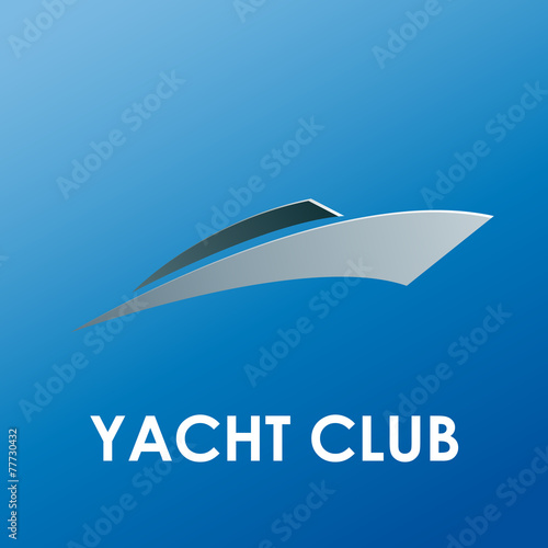 Vector sign yacht and boat