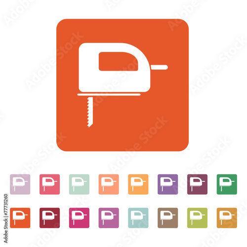 The fretsaw icon. Fretsaw symbol. Flat