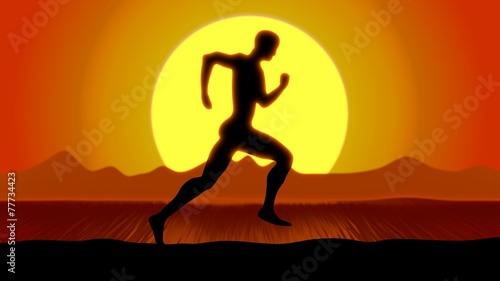 Runner in Sunset