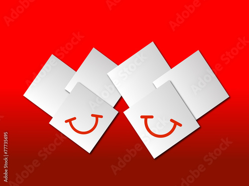 The smiling paper hearts